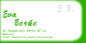 eva berke business card